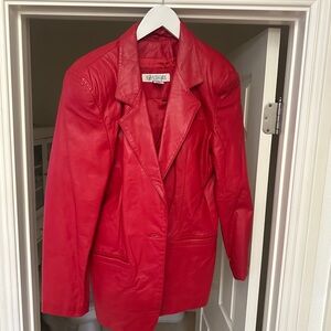 Chic Red Women's Blazer/Jacket